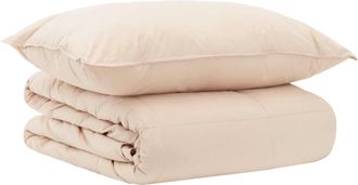 vidaXL Juego De Edred&oacute;n 2 Uds. 135 X 200 Cm Todas Las Estaciones Beige Vidaxl