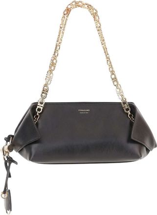 Ferragamo Black Gancin Small Shoulder Bag