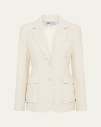 Gabriela Hearst Louisa Corduroy Single-Breasted Blazer
