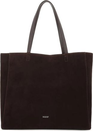 Kazar Grote Suede Shopper Tas - Dames - Shoppers - Bruin - ONE Size - Leer - Tassen