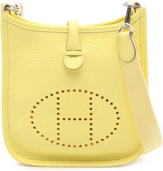 Herm&egrave;s Borsa a tracolla Evelyne TPM in pelle Clemence 2024 - Giallo