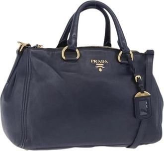Prada Pre-owned Vintage Handbag - Dames - Vintage Handtas - Blauw - ONE Size - Leer - Vintage