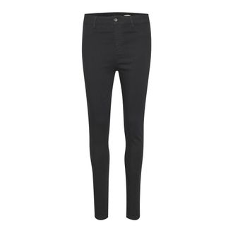Saint Tropez Hoge taille slim-fit zwarte jeans - Dames - Jeans - Zwart - Maat: S Denim
