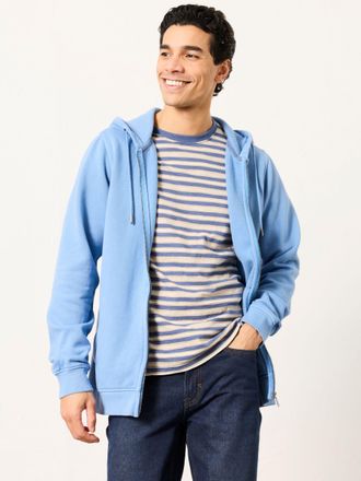 Fat Face FatFace Brooke Chambray Blue Zip Through Hoodie