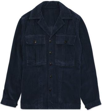 Fortela Solomon Corduroy Overshirt in Navy Blue at Nordstrom, Size 48 Eu