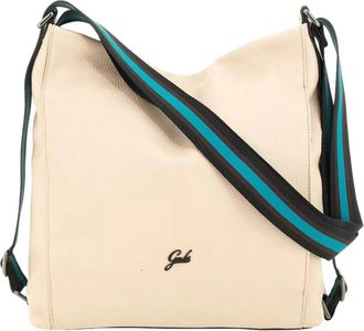 Gabs Grijze Leren Schoudertas Icon Black - Dames - Schoudertassen - Beige - ONE Size - Katoen - Tassen