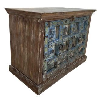 Wanderlust Deco Aparador de madera artesanal 118x52x94h marr&oacute;n