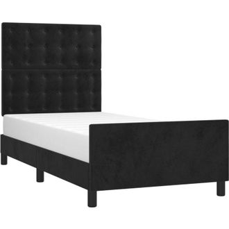 vidaXL Estructura De Cama Sin Colch&oacute;n Terciopelo Negro 80x200 Cm Vidaxl