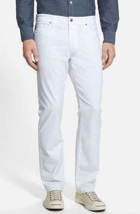 AG - Adriano Goldschmied Graduate SUD Straight Leg Pants in Wht White at Nordstrom, Size 30 X 34