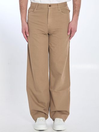 Burberry Mens Cotton Trousers - Tan - Size EU 50 (Mens)