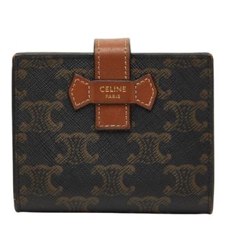 Celine Brown Pvc Wallet (Bi-Fold) (Pre-Owned)
