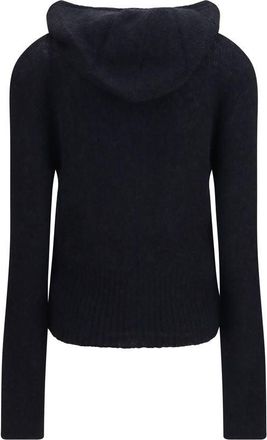 Our Legacy Womens Black Alpaca Vicugna Pacos Hoodie Clothing