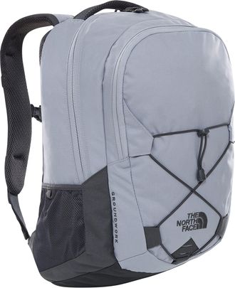 The North Face Groundwork Backpack - with Laptop Sleeve Padded Back Panel - Reflective Backpack for School and Work - Mid Grey/Asphalt Grey, 30L