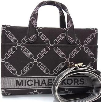 Michael Kors Brown Canvas Handbag Shoulder Bag Tote Bag (Pre-Owned)