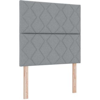 vidaXL Cama Tipo Box Spring Con Colch&oacute;n Gris Claro 100 X 200 Cm Tela Vidaxl