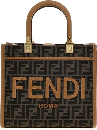 Fendi Brown Sunshine Small shopping bag