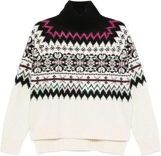 Semicouture Kleurrijke Mix Annie Jurk - Dames - Coltruien - Veelkleurig - M - Truien & Vesten