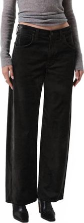Citizens Of Humanity Ayla Velvet Baggy Pants In Olive Leaf