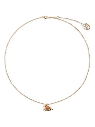 Burberry Schakelhalsketting met vossenbedel - Goud