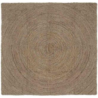 vidaXL Rug Grey 120 x 120 cm Jute vidaXL