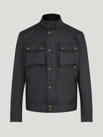 Belstaff Racemaster Jacket Mens Waxed Cotton Black Size UK 34