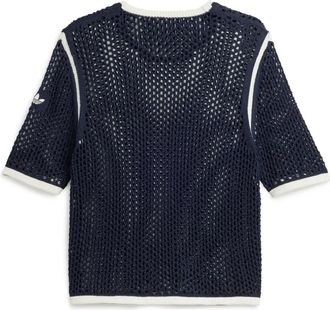 adidas Gebreid T-shirt met mesh ontwerp - Heren - Sportshirts - Blauw - XS - Fitness