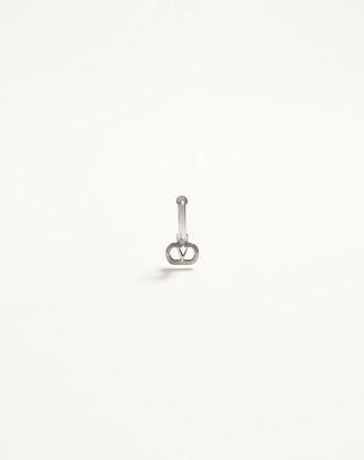 Valentino Garavani Valentino Garavani Ovalette Mono Earring In Metal Man TRANSPARENT UNI