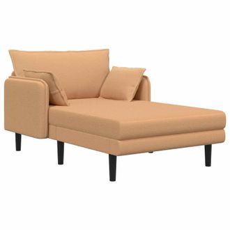 vidaXL Chaise Longue Oversize Beige Boucl&eacute; Vidaxl