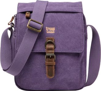 Troop London TRP0211 Classic Canvas Across Body Bag Purple
