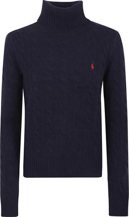 Polo Ralph Lauren LS TN Long Sleeve Pullover - Dames - Coltruien - Blauw - M - Wol - Truien & Vesten