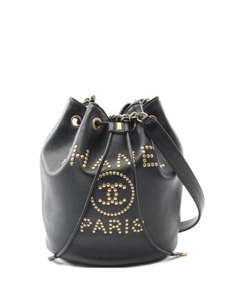 Chanel 2019 Deauville bucket bag - women - Caviar Leather - One Size - Black