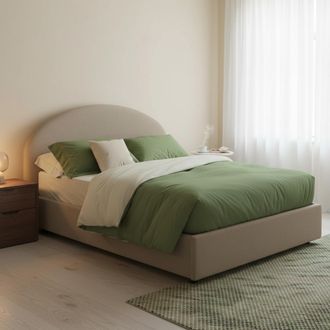 Talamo Italia Talamo Italia - Cama De Plaza Y Media Colomba, Cama Contenedor Con Tapizado En Ecopiel, 100% Made In Italy, Apertura Frontal, Con Colch&oacute;n Cm 120x190 I