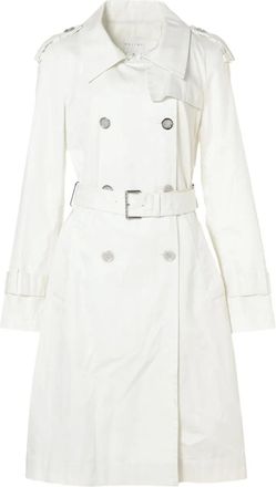 Celine 2000s buttoned belted trench coat - Wit
