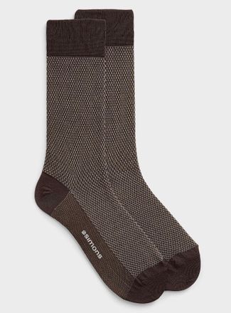 Le 31 Mens Embossed knit dress socks