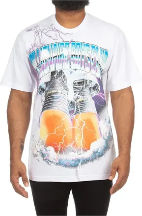 Billionaire Boys Club Thrusters T-Shirt Mens White Graphic Print POSH056