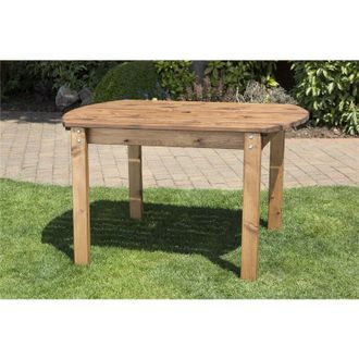 Charles Taylor Trading Charles Taylor Wooden Small Rectangular Garden Dining Table 4 Seater