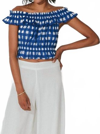 Cleobella Annalise Top In Painterly Gingham