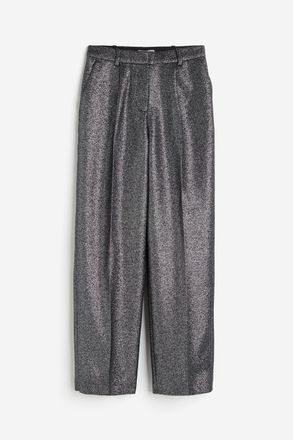 H&M Hose mit Schimmer-Effekt - Dunkelgrau/Silberfarben