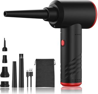 OEM Soplador De Aire Comprimido, Plumero De Aire Comprimido De 3 Velocidades, M&aacute;x. 100.000 Rpm, Bater&iacute;a De 6000 Mah, Potente Plumero El&eacute;ctrico Con Luz Led