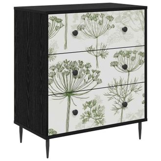 vidaXL Cassettiera Gotha Stampa Di Albero Verde 66 X 36,5 X 76 Cm Vidaxl