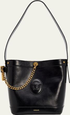 Versace Medusa Leather Bucket Bag