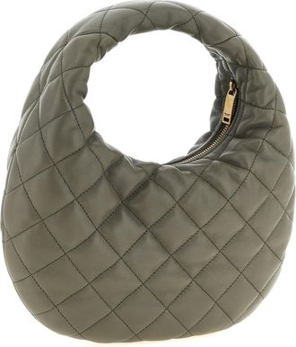 Saint Laurent Womens Icarino Shoulder Bag Gray Lamb Leather