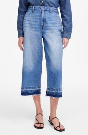 Madewell Release Hem High Waist Denim Culotte Jeans in Dupage Wash at Nordstrom, Size 25