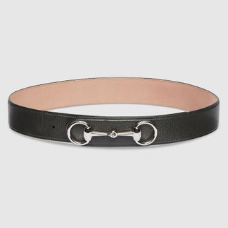 Gucci Horsebit 1955 Belt, Size Gucci 100, Grey, Leather