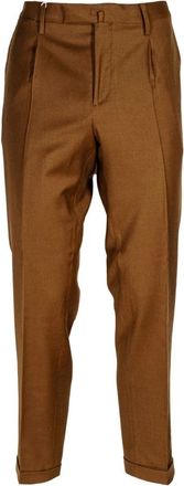 BRIGLIA 1949 Heren, Broeken, Bruin, Maat: XL Leer