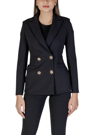 Rinascimento Zwart Slim Fit Dubbel Breasted Blazer