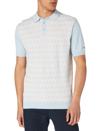 Merc of London Mens Austin Polo Sweater, Boy Blue, L