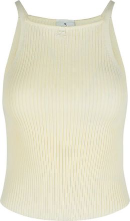 Courrèges Ivory Viscose Blend Top