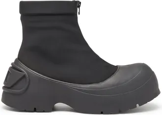 Diesel D-Donald-Rubber-trimmed ankle boots - Boots - Man - Black