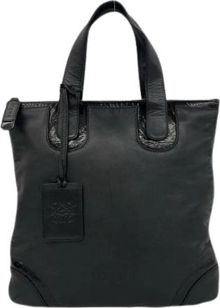 Loewe Pre-owned Calfskin Handbag - Dames - Vintage Shopper - Zwart - ONE Size - Leer - Vintage